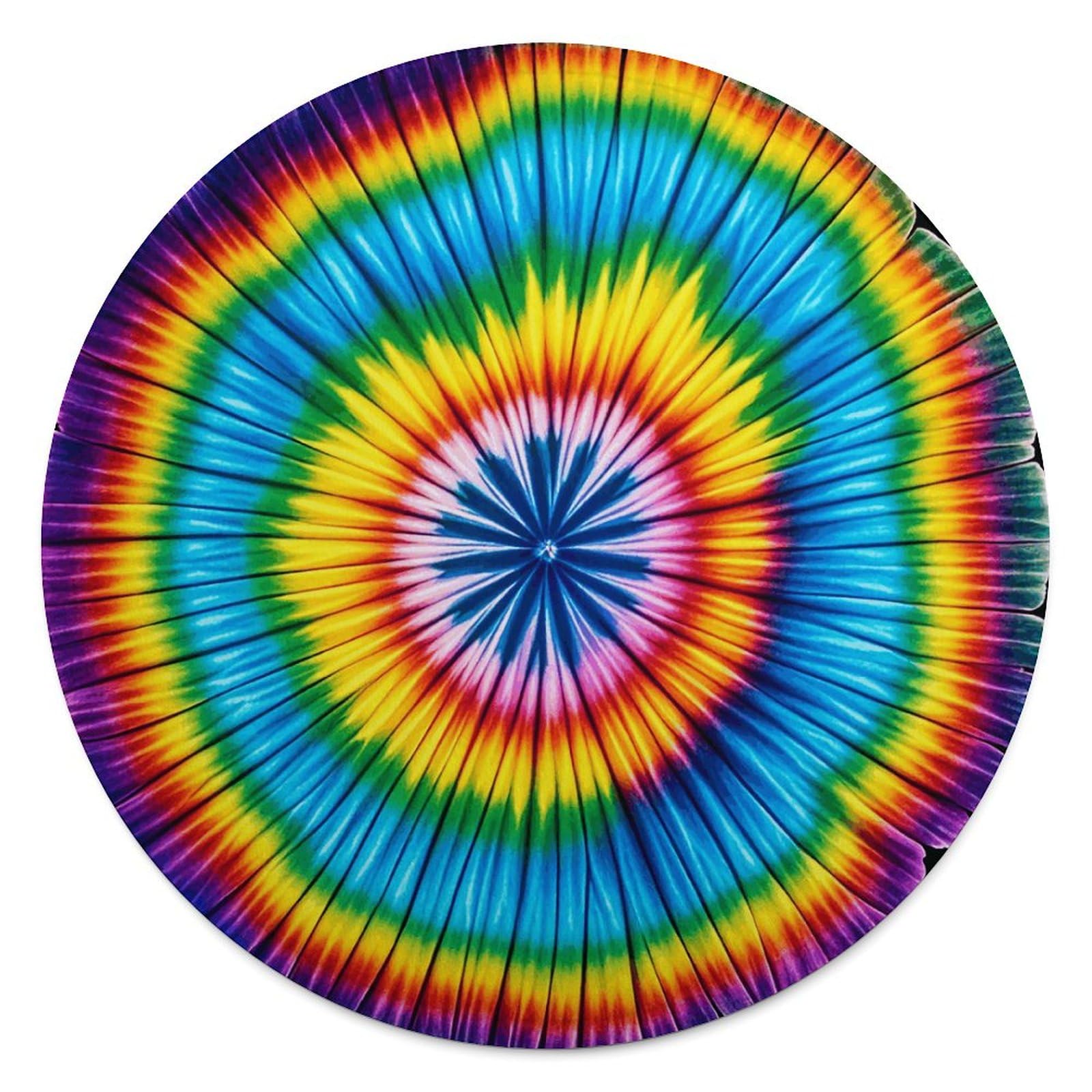 Tapis de méditation et voyage : couverture ronde style hippie