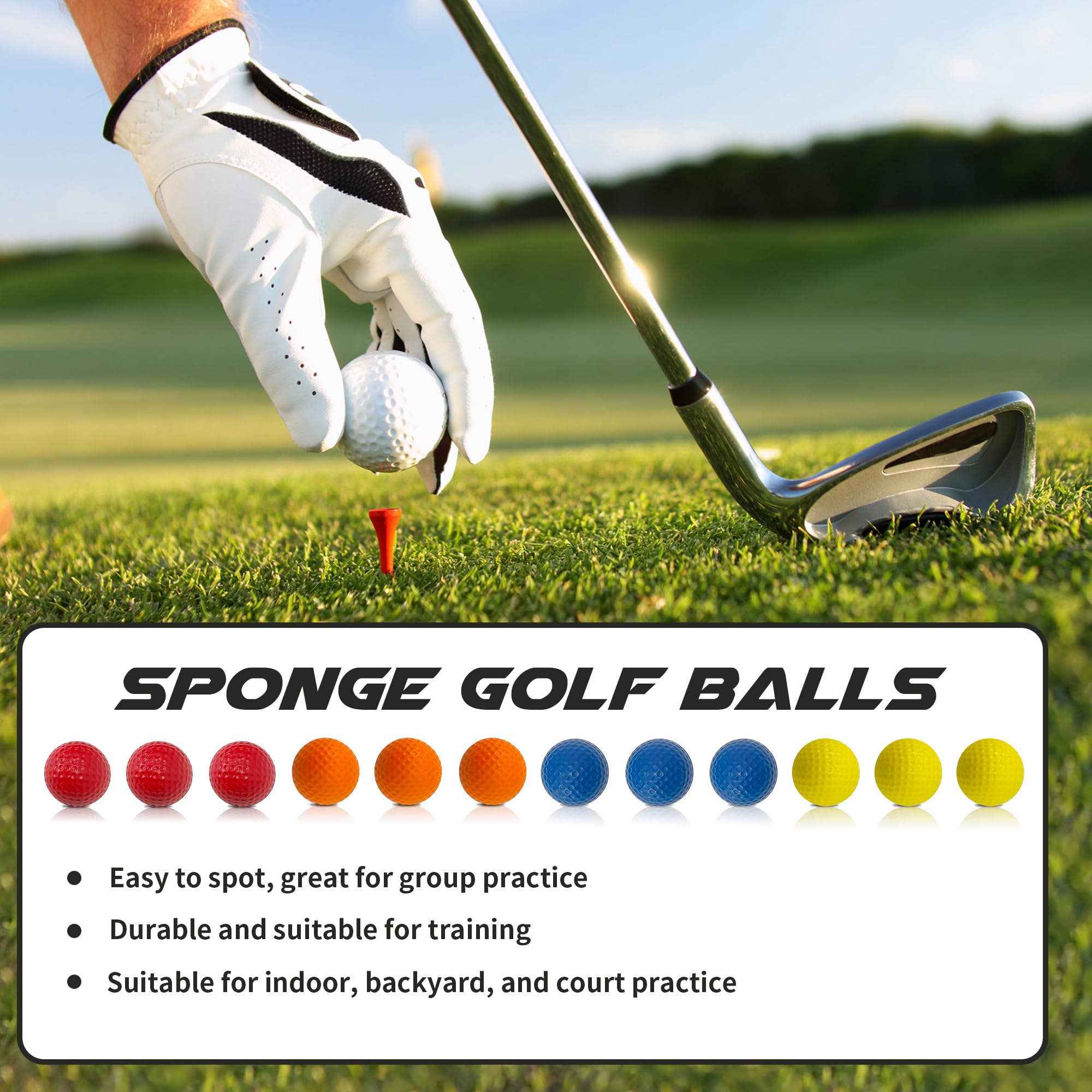 Red de práctica de astillado de golf, red emergente, equipo de entrenamiento para interiores y exteriores, con alfombrilla de golpeo y 12 pelotas de golf de espuma, color negro