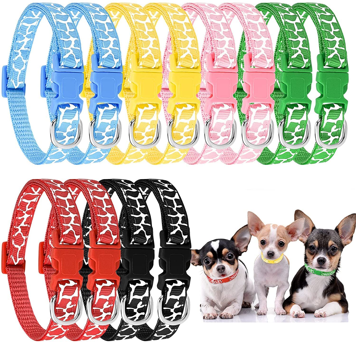 Pets Empire 2 Pcs Puppy Collars,Crack Print Puppy Whelping Collars Adjustable Pet Collars Quick Release Buckle Safety Collars for Puppy Dogs and Cats-Color May Vary (B08QYXQ827) Amazon Price History, Amazon Price Tracker
