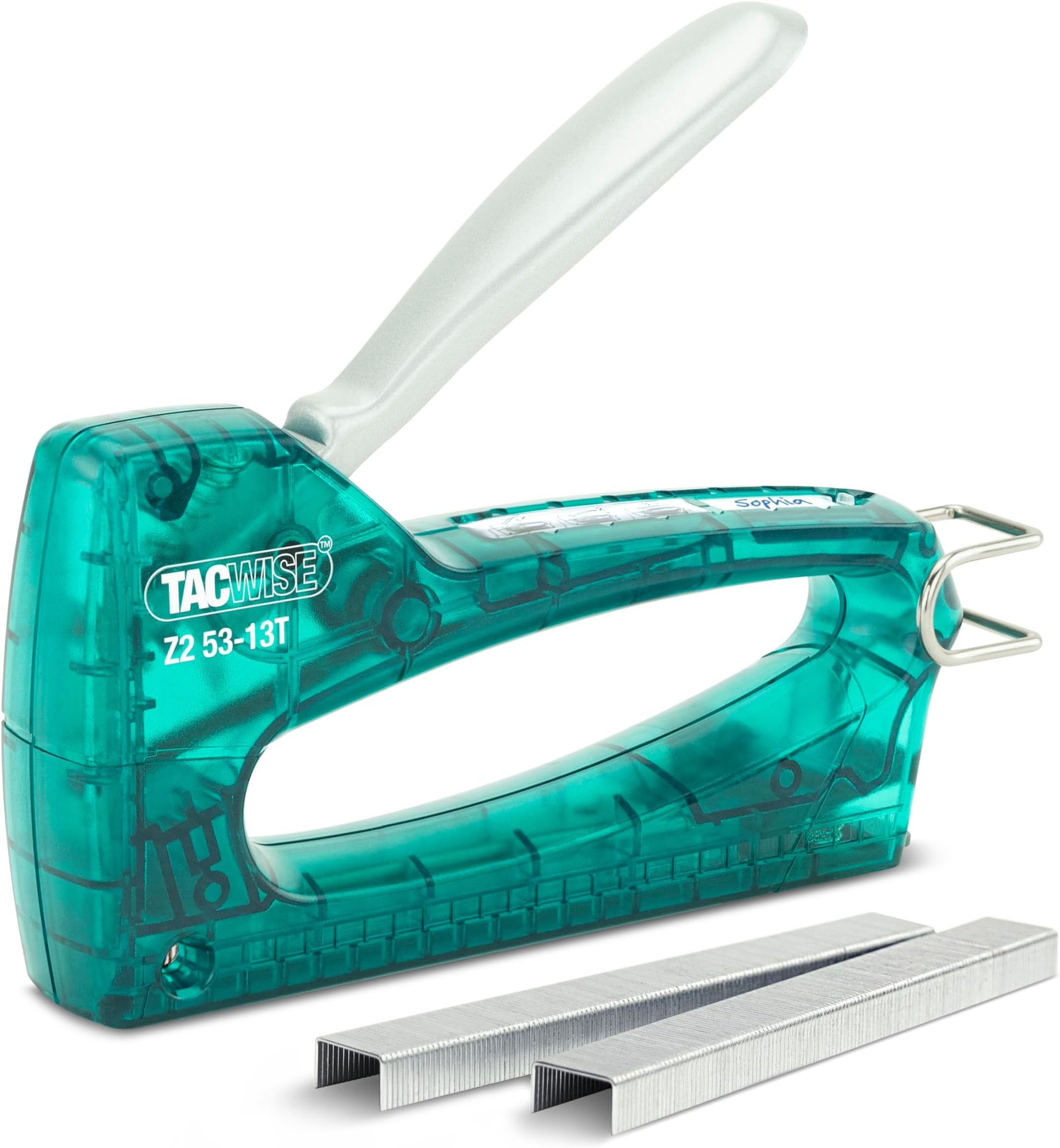 1728 Z2 53-13T Transparent Staple Gun with 300 Staples, Uses Type 13 and 53/4-8 mm Staples