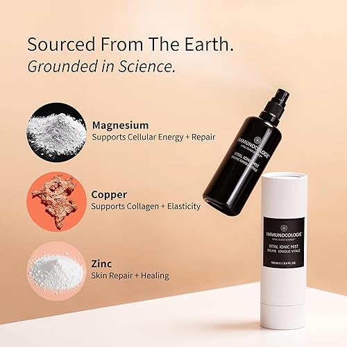 Miniatura 2 de IMMUNOCOLOGIE Vital Ionic Mist - Spray facial hidratante, purificante y refrescante con agua de arcilla verde francesa para calmar el enrojecimiento