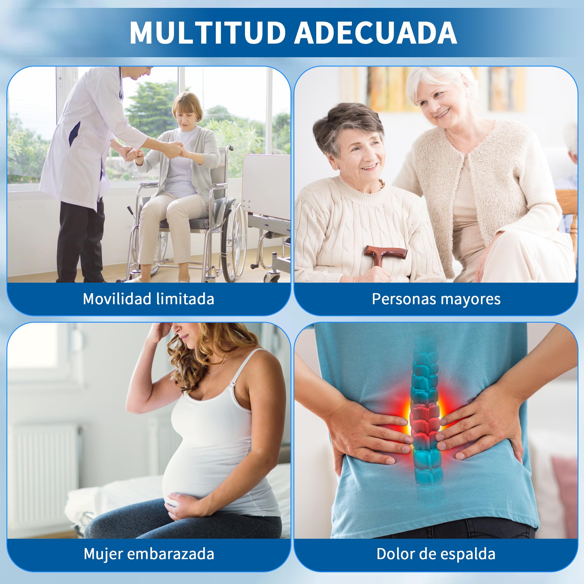 Kekoy Calzador de calcetines, Kit 2 piezas para poner y quitar calcetines (hombres y mujeres), más fáciles que deslizador de 3 dedos, auxiliar con mangos de espuma para discapacitados y mayores (Azul)