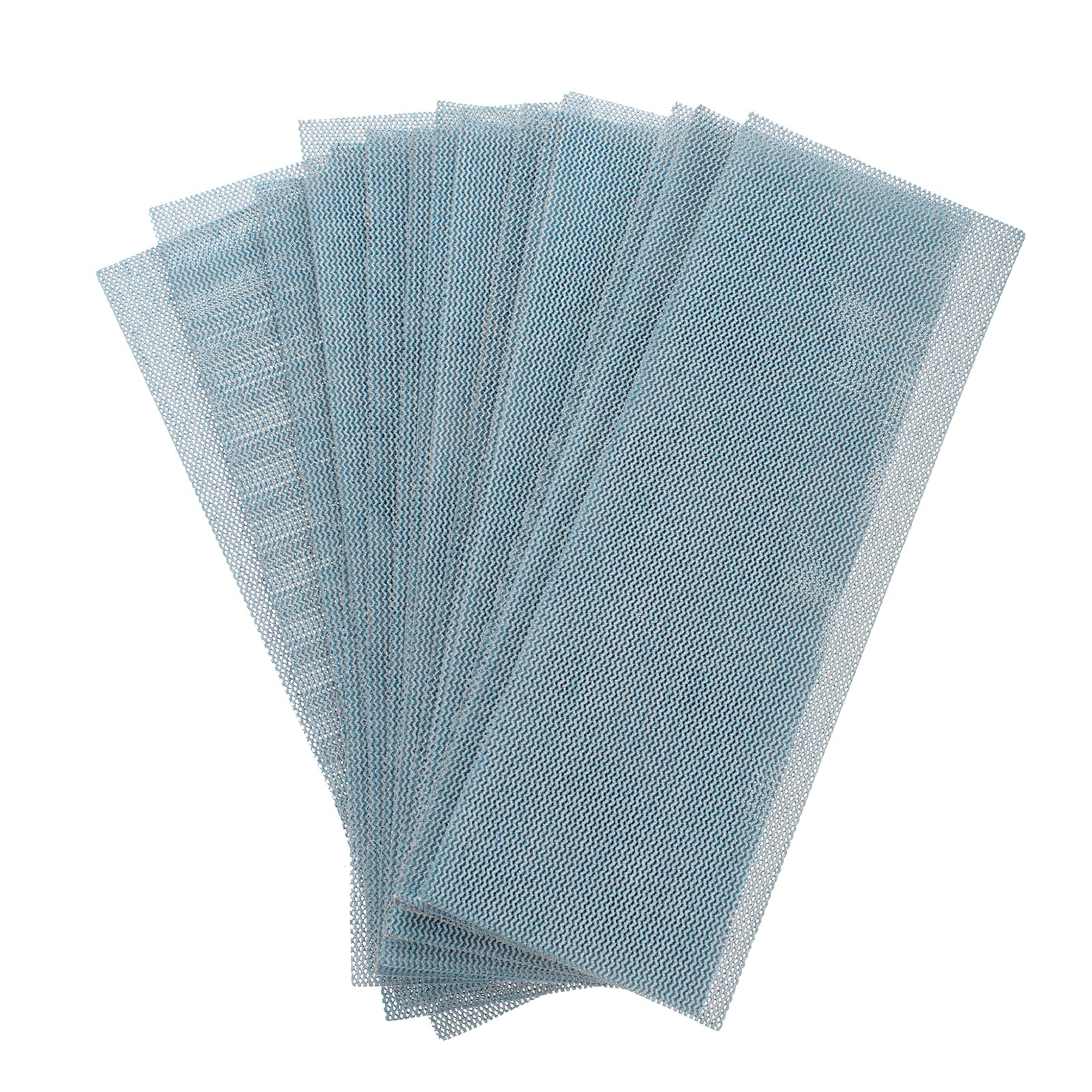 sourcing map 15pcs Mesh Sanding Sheets 240 Grits 2.8" x 7.8" Ceramic Abrasive Wet Dry Sandpaper Dust-Free Hook and Loop Abrasive Pads for Car Woodworking Metal Polishing & Grinding