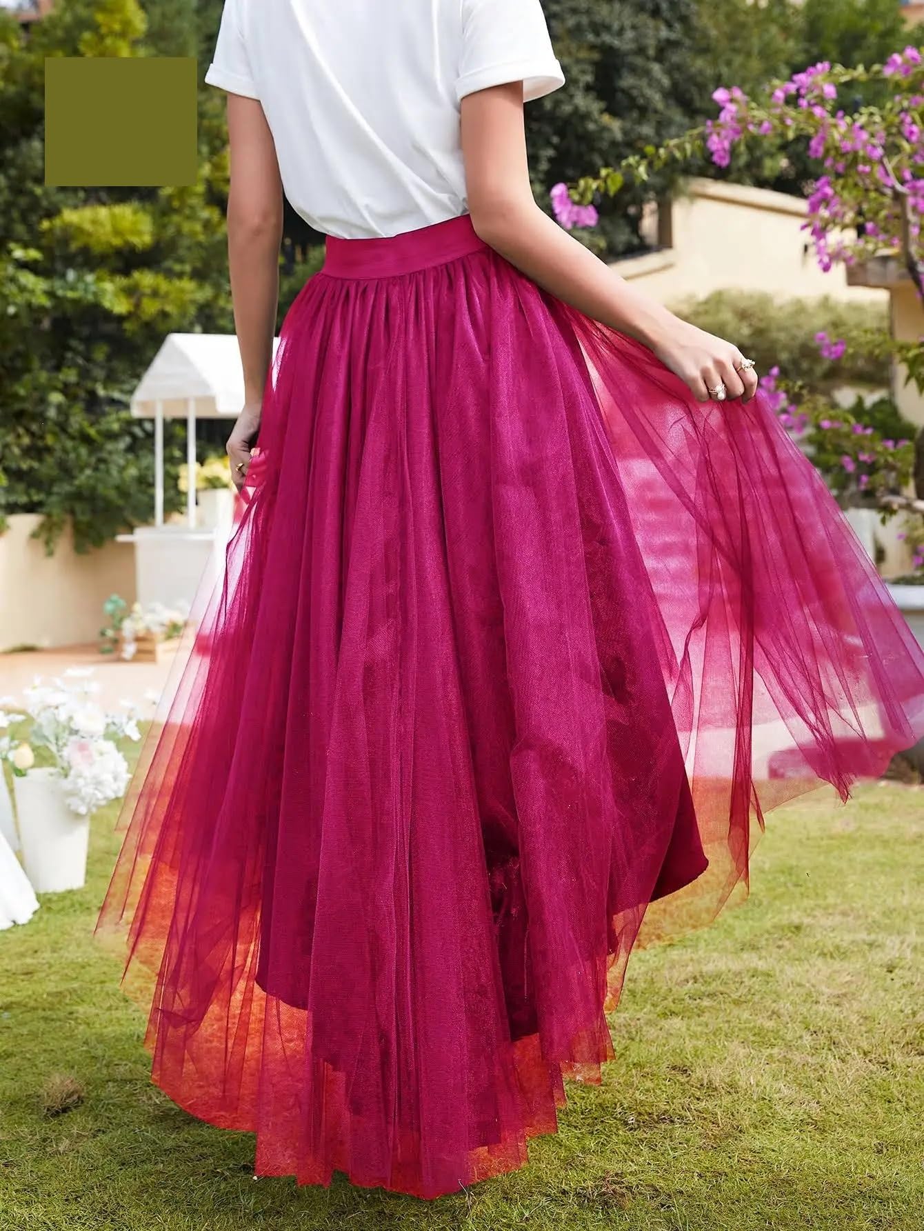 Jupon de dessous Robe sous jupon, jupe en tulle superposée, volants étagés, de bal asymétrique