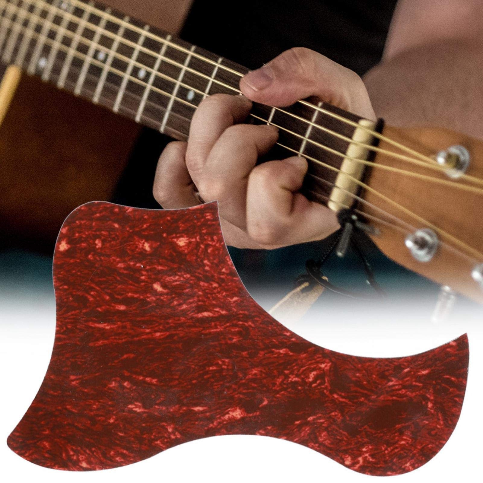 Battipenna per Chitarra Acustica, Adesivo Protettivo Design Anatra Tartarugata Rossa, PVC, Accessorio Universale per Chitarra Acustica Folk