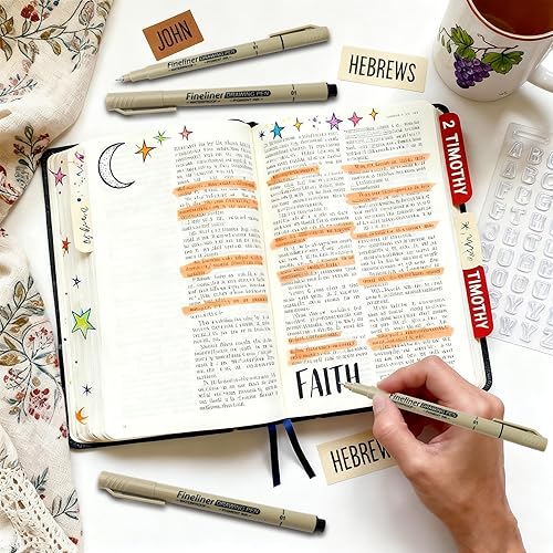 Miniatura 5 de Paquete de 6 bolígrafos de escritura de punta extrafina  Bolígrafo de micrón ultrafino de 0.010 in  No se corre la punta de microlínea  Marcadores