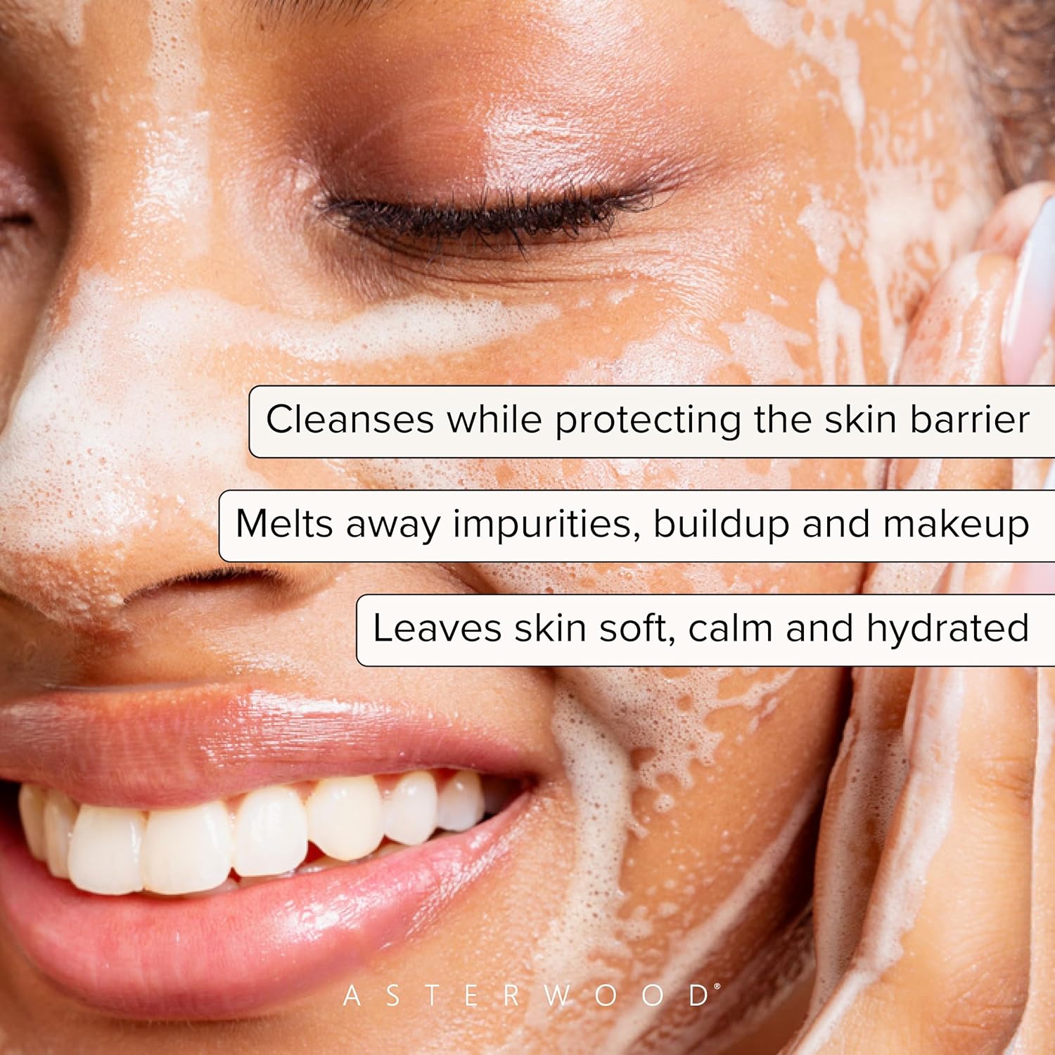 Asterwood Gel Cleanser for Skin Barrier Repair - Hyaluronic Acid Face Wash with Ceramides & Niacinamide - Gentle Facial Cleanser to Remove Makeup & Excess Oil - Hydrating, Fragrance-Free - 5 Fl Oz - Image 2