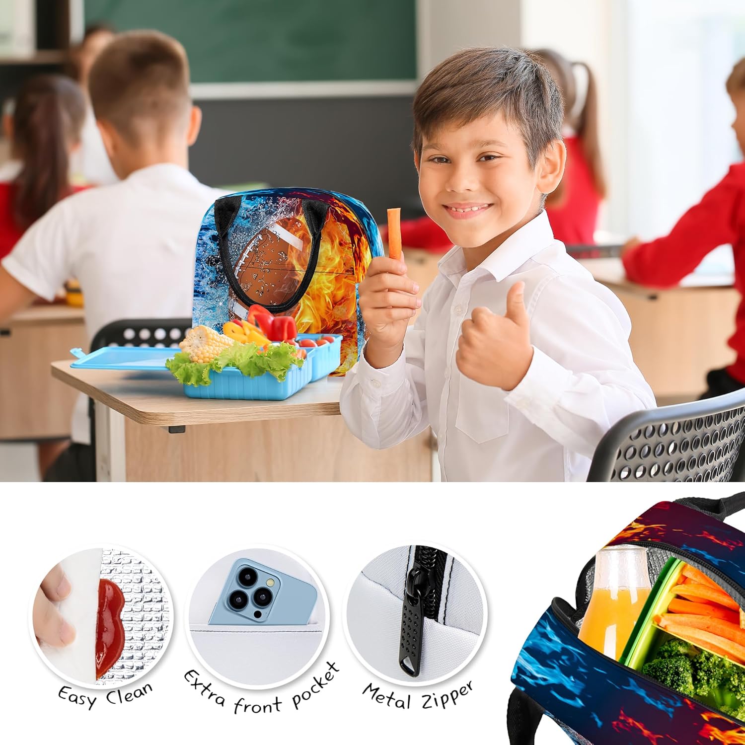 3pcs Backpack for Boys Girls, Backpack with Lunch Box Pencil Case for Kids Elementary Primary Middle School - Image 7