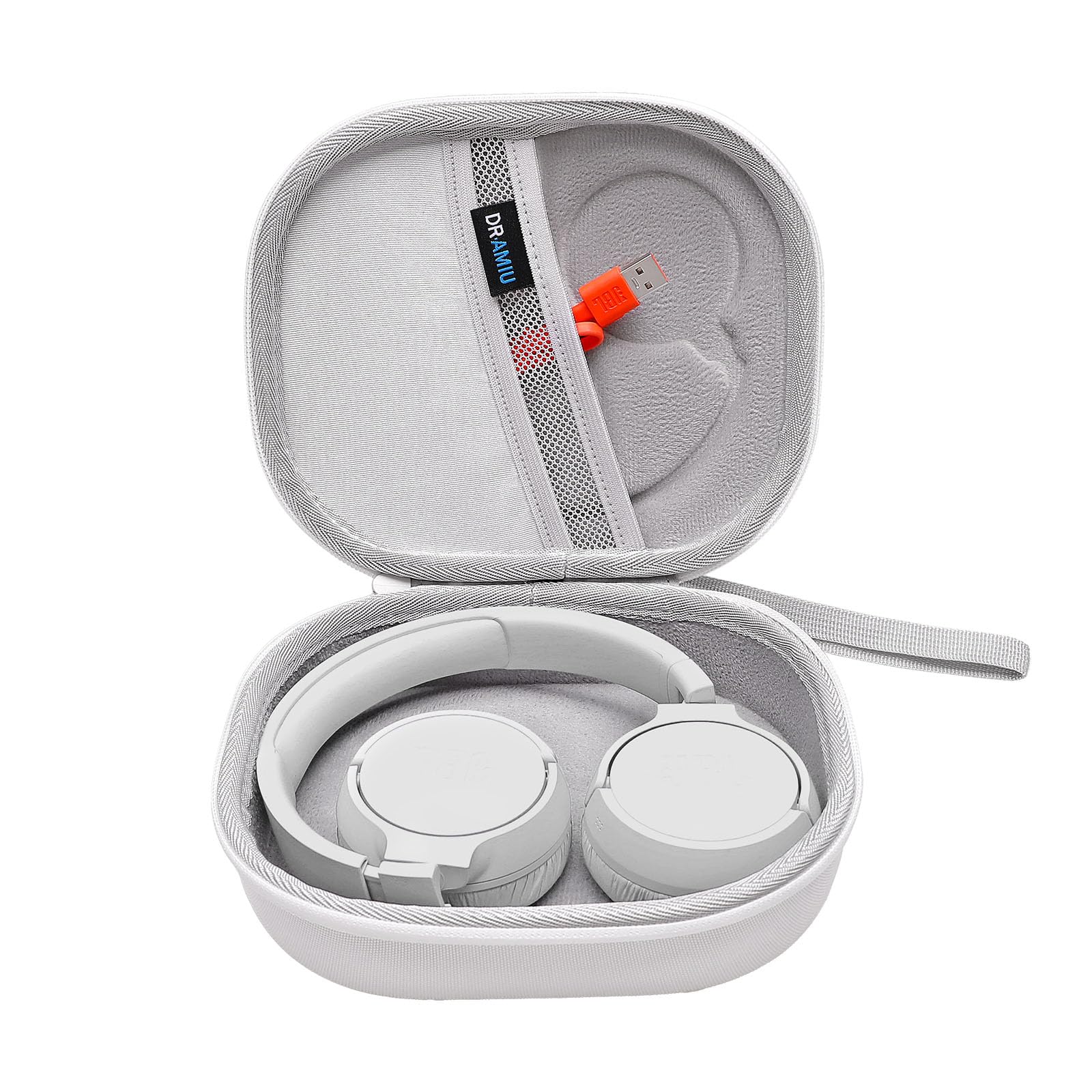 DR·AMIU Hard Case for JBL Tune 520BT 510BT 720BT 770NC 670NC 520C 500 660NC, JBL Live 460NC 670NC, JR 460NC, Junior 320BT 470NC Headphones, White