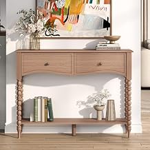 JOINICE Console Table with Scalloped Drawers for Living Room,Entry Way