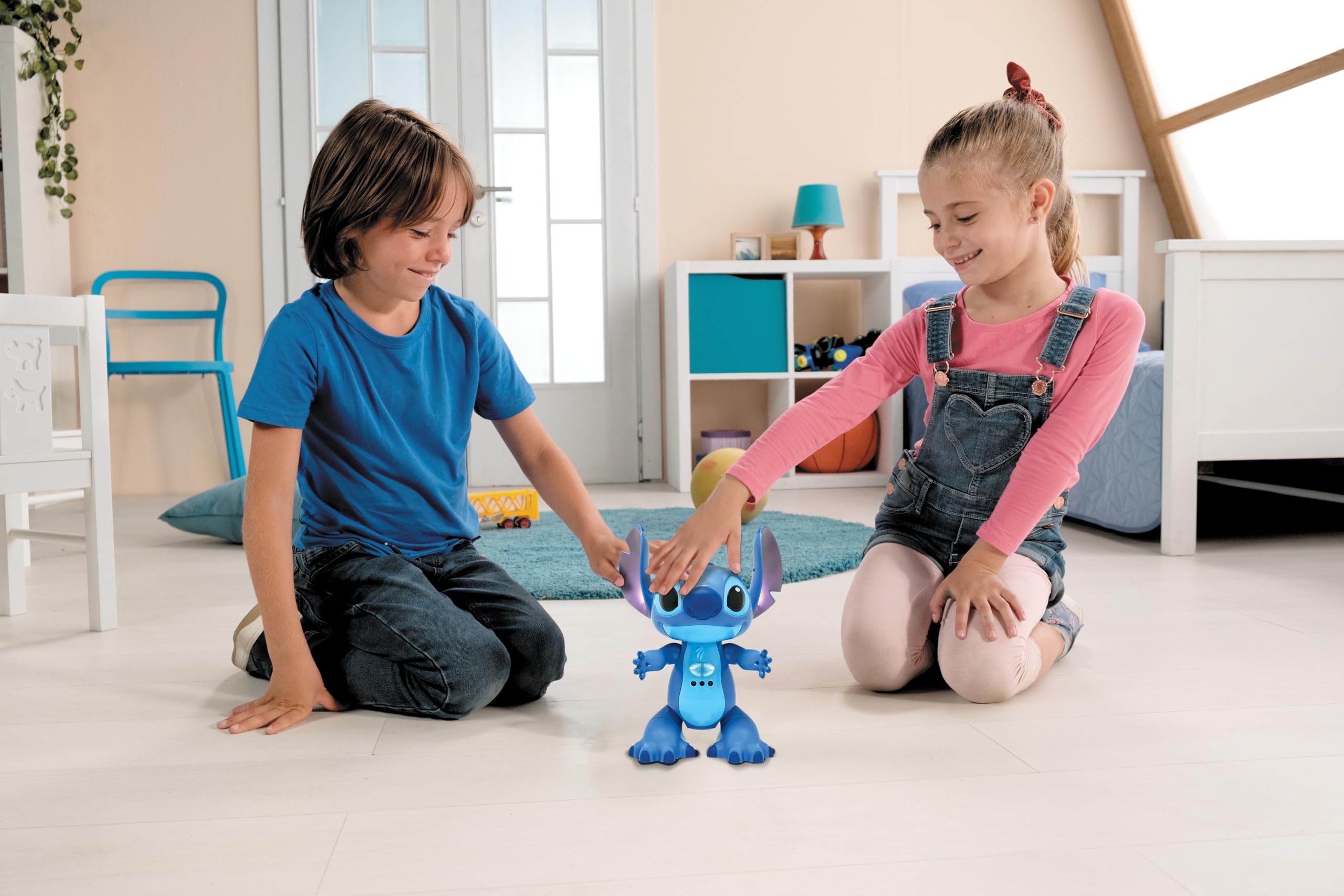 Lexibook Disney Stitch Interaktives Spielzeug Bilingue Englisch Deutsch Gestensteuerung Fernbedienung Blau STITCHi3