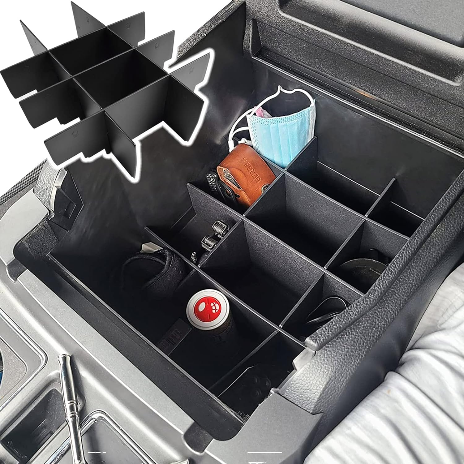 RUNROAD Center Console Organizer Dividers Compatible with Ford F150 2015-2020 (Full Console with Bucket Seats ONLY) Accessories, Insert Tray Divider Armrest ABS Secondary Storage RUNROAD Center Console Organizer Dividers Compatible with Ford F150 2015-2020 (Full Console with Bucket Seats ONLY) Accessories, Insert Tray Divider Armrest ABS Secondary Storage