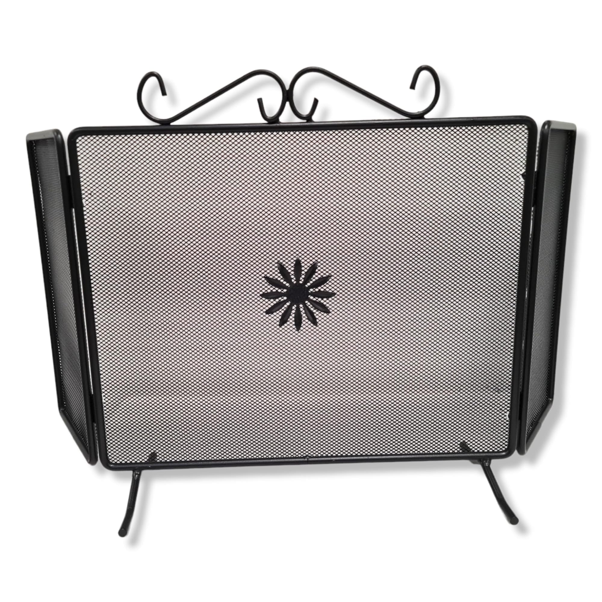 OEM Skermo per camino in Ferro battuto, Rustico, Nero, 9.7 pounds, 90 x 50 cm