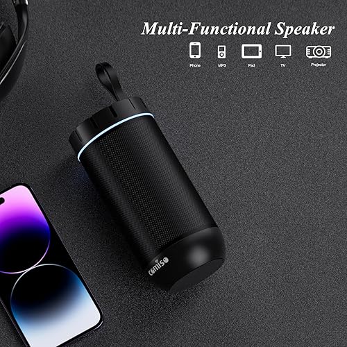 Miniatura 3 de COMISO Altavoces Bluetooth impermeables para exteriores altavoz portátil inalámbrico con 24 horas de reproducción de sonido superior para campamento