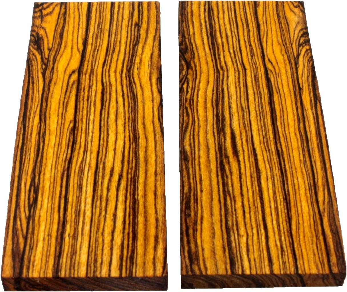 Knifes Scales Made of Bocote Wood, Bookmatched Handle Blank Exotic Knife Scales Wood