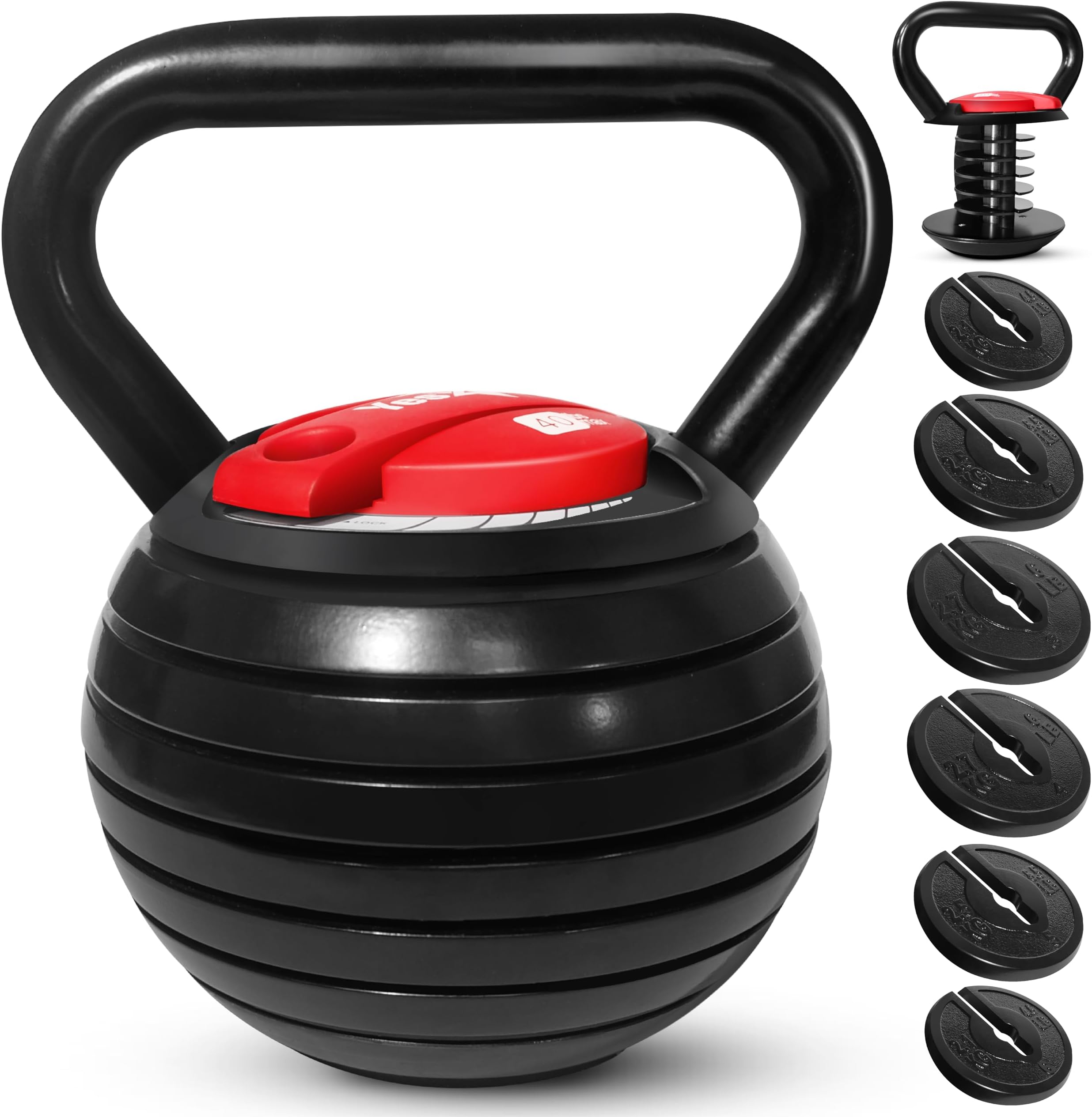 Yes4All Kettlebell Verstellbar/Griff für Hanteln, Hantelscheiben, Schwunghantel, Kugelgewicht