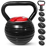 Yes4All Poignée Kettlebell Ajustable, Convertisseur de Disques avec Poignée Texturée pour Swings, Deadlifts, Squats, Lifts, Get-Ups et Snatches, Design Portable pour Salle de Sport à Domicile Noir