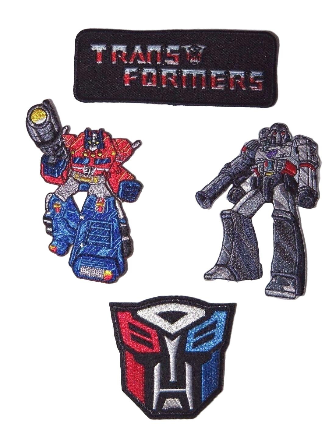 Transforming Optimus Prime & Megatron Embroidered Set of 4 PATCHES