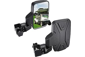 kemimoto No Drilling Golf Cart Side Mirrors - EZGO Golf Cart Accessories