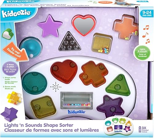 Miniatura 6 de Kidoozie Clasificador de formas Lights 'n Sounds  Juguete para niños pequeños de 9 a 24 meses  Ayuda a desarrollar habilidades de coordinación