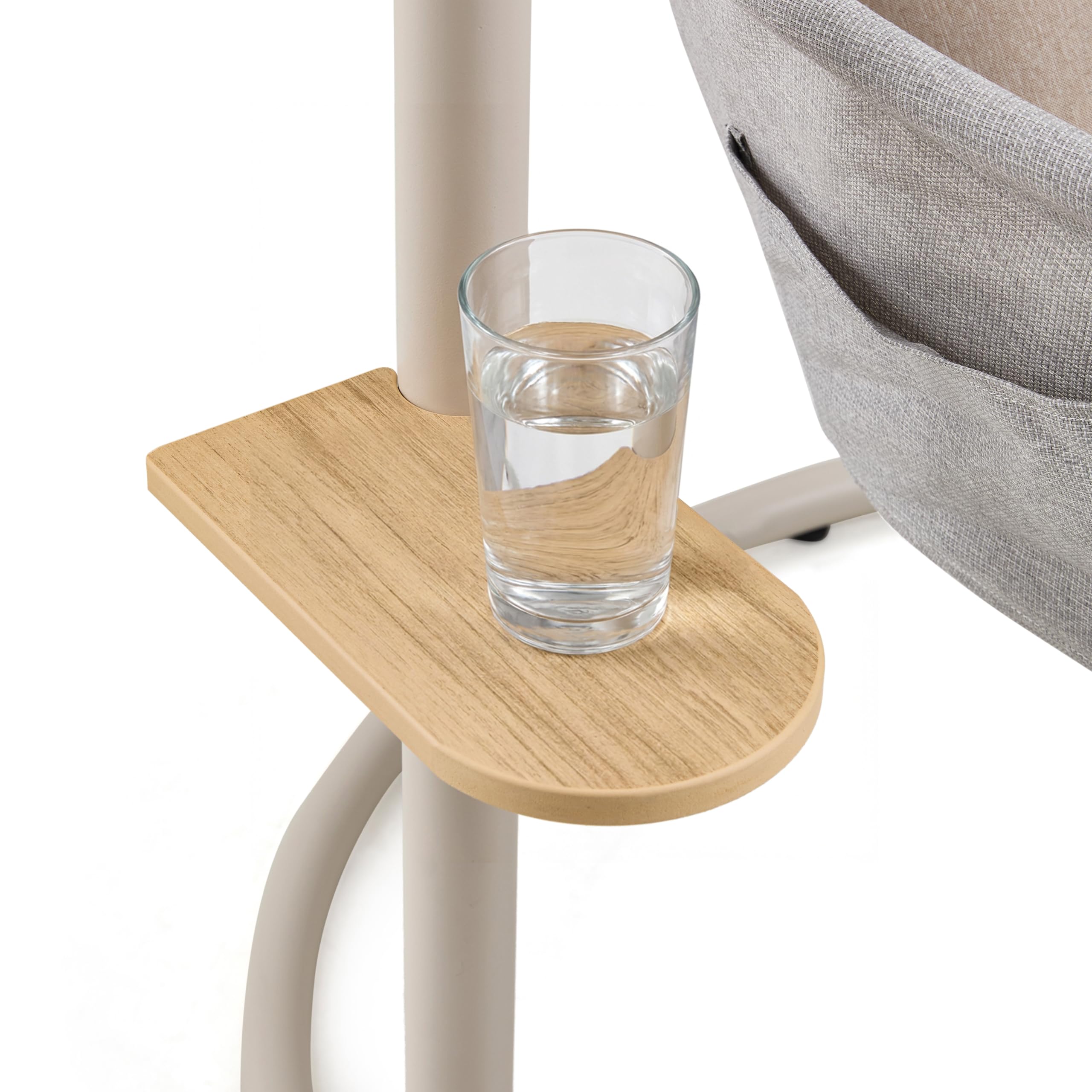 Poltrona sospesa con struttura in alluminio, per esterni, resistente alle intemperie, portata 180 kg | Altalena sospesa con cuscino, seduta con ripiano e borsa per riporre oggetti, per balcone, terrazza, giardino