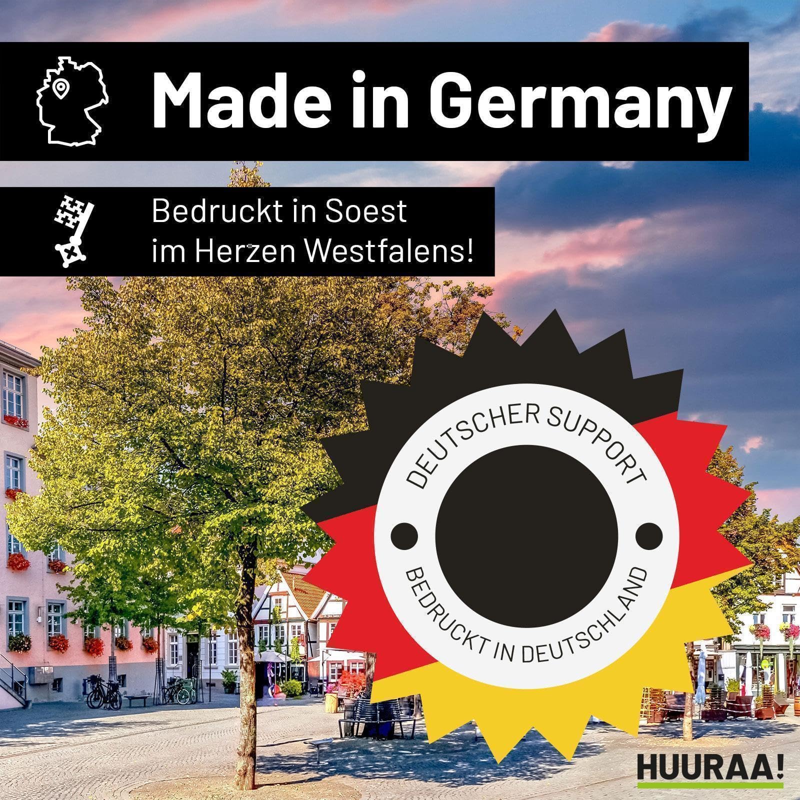 Huuraa Kurierrucksack Volleyball Schriftzug 30-44 Liter Black Melange Fairtrade Rolltop Rucksack Geschenkidee