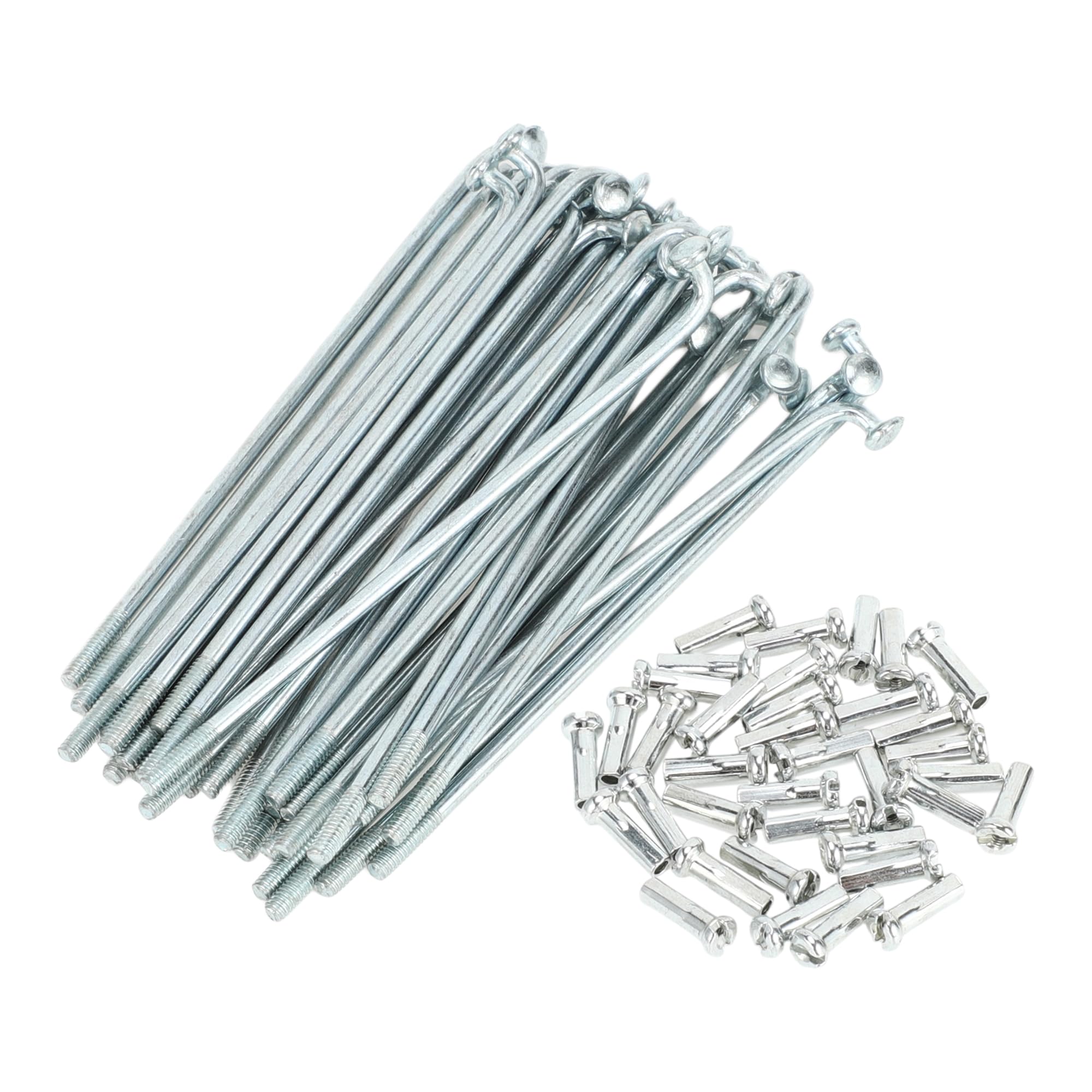 Rayons de vélo en acier au carbone galvanisé ton argent 1 jeu 14G Rayons de vélo en acier au carbone galvanisé ton argent 1 jeu 14G