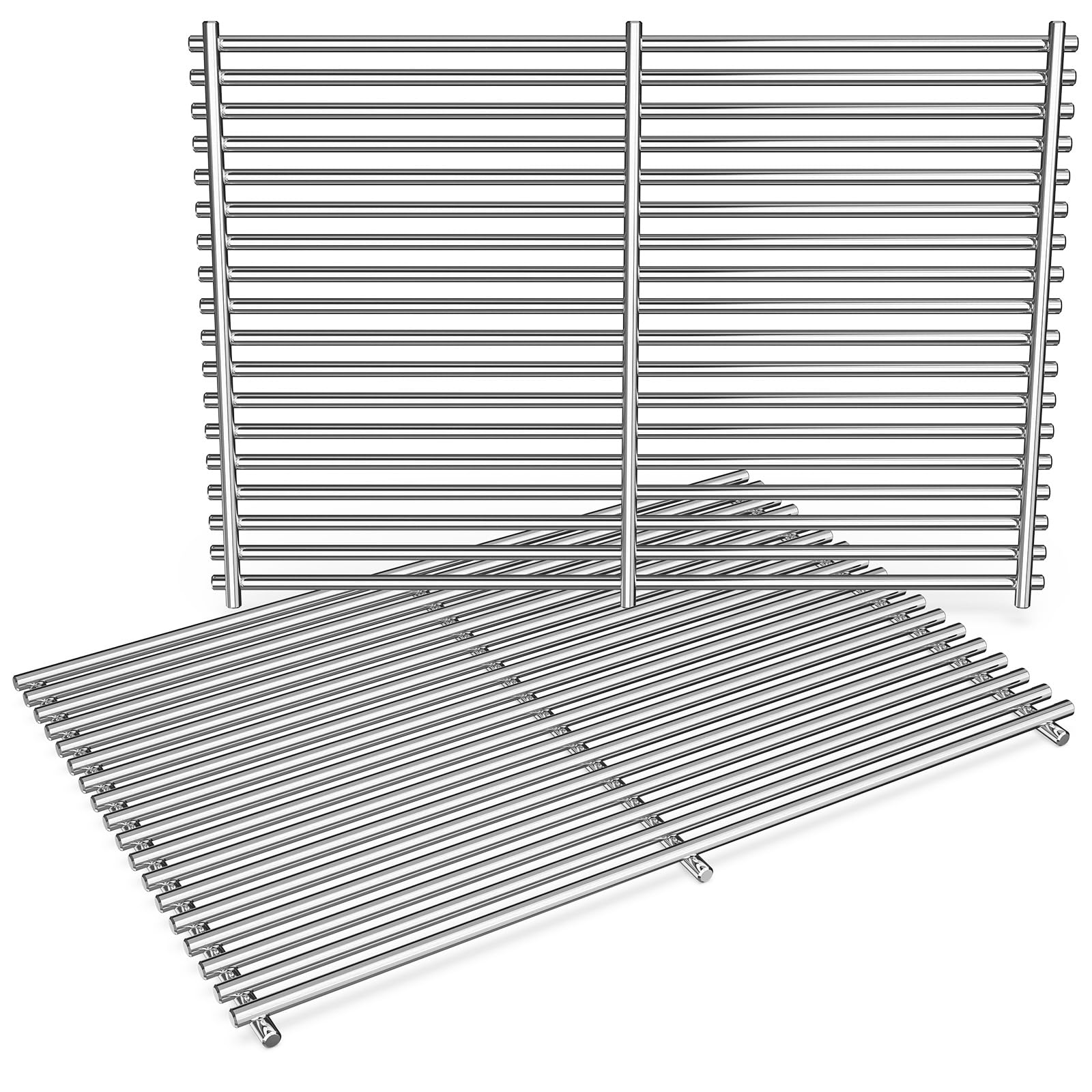 QuliMetal 49,5 x 33cm 7528 Grillrost Edelstahl für Weber Genesis E-310/320/330, S-310/320/330 (2007-2016), Nicht passend für Genesis II/LX E310/340, 2 Stücke