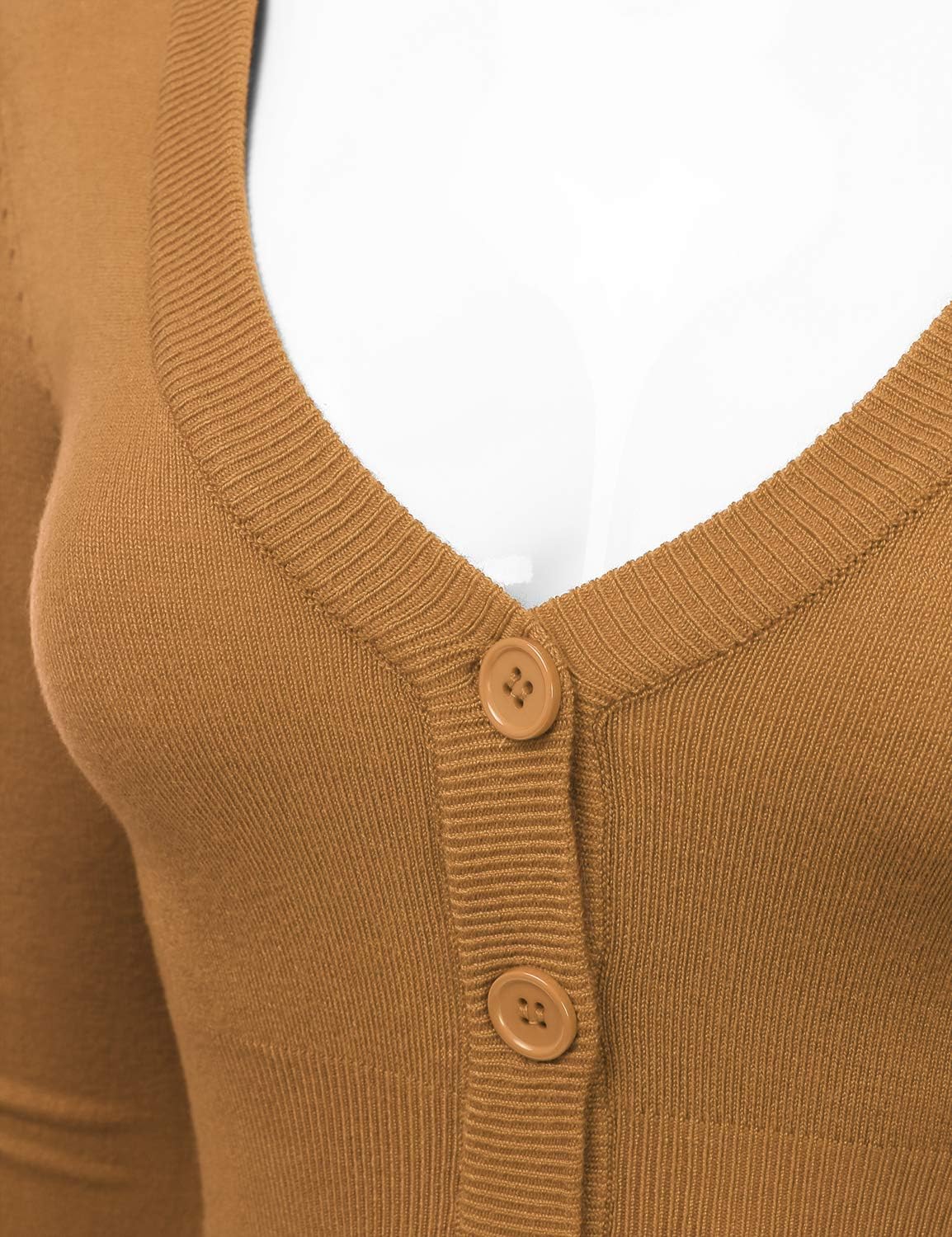 EIMIN Women's Button Down 3/4 Sleeve Cropped Bolero Cardigan Sweater (S-3XL) - Image 4