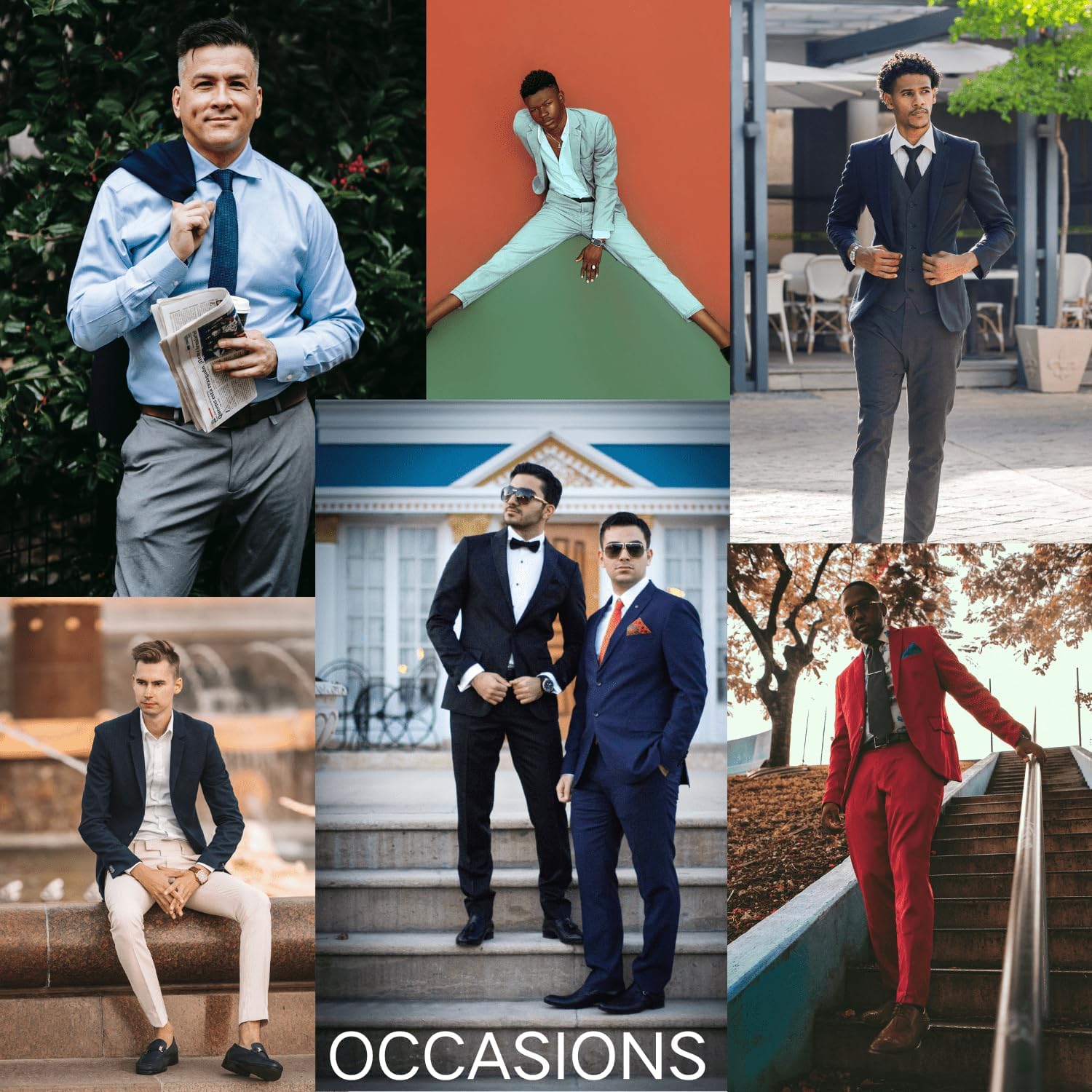 UNINUKOO Mens Floral Suits 3 Piece Tuxedo Suit Slim Fit Jacquard Tux Suit Set Shawl Lapel for Wedding Prom Suit - Image 6