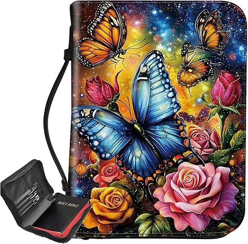 Miniatura 31 de Bolsa de Biblia con estampado de leopardo con purpurina, funda grande para la Biblia para mujeres y hombres, bolsa multifuncional para iglesia