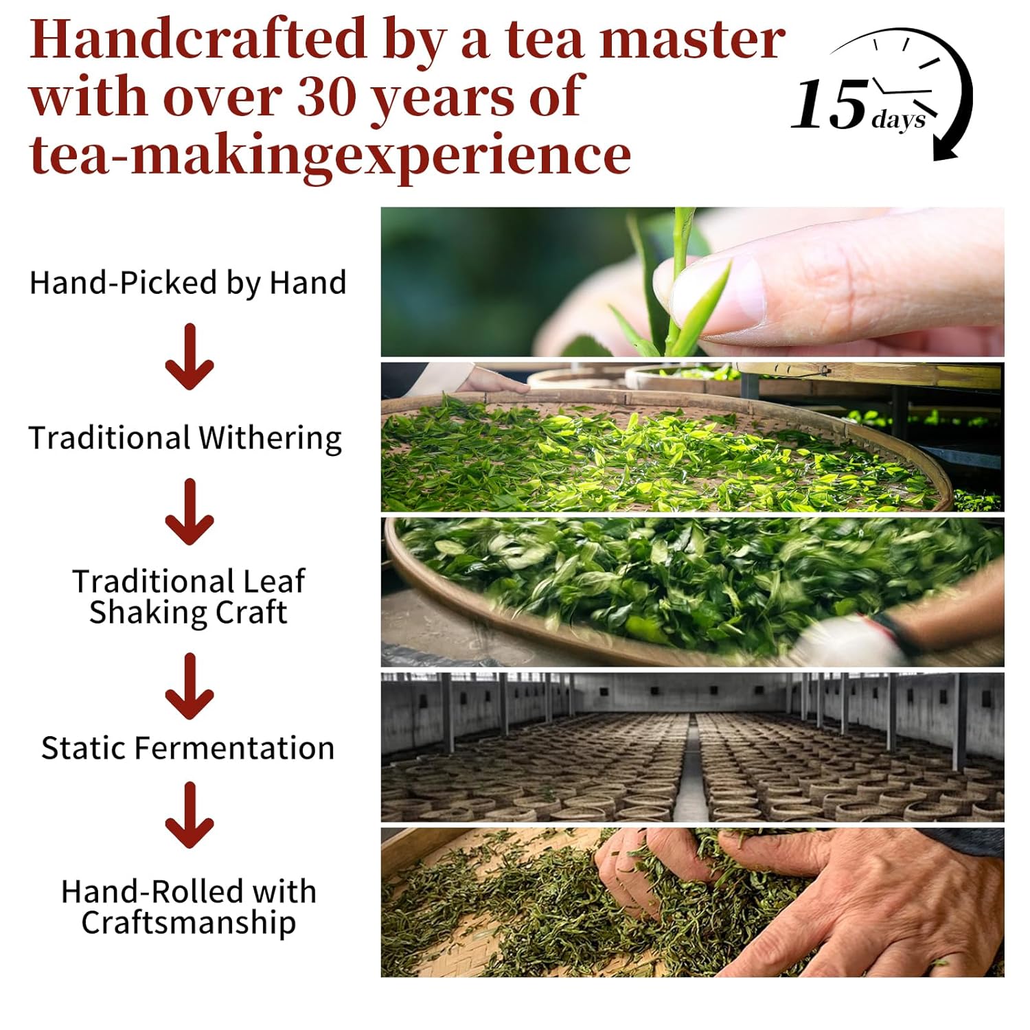 CHADUO Golden Monkey Tea Loose Leaf Jin Jun Mei Black Tea Loose Leaf Authentic Wuyi Mountain Jinjunmei Black Tea Rich Floral Aroma And Honeyed Fruity Aroma 150g/5.29oz Grade AAA