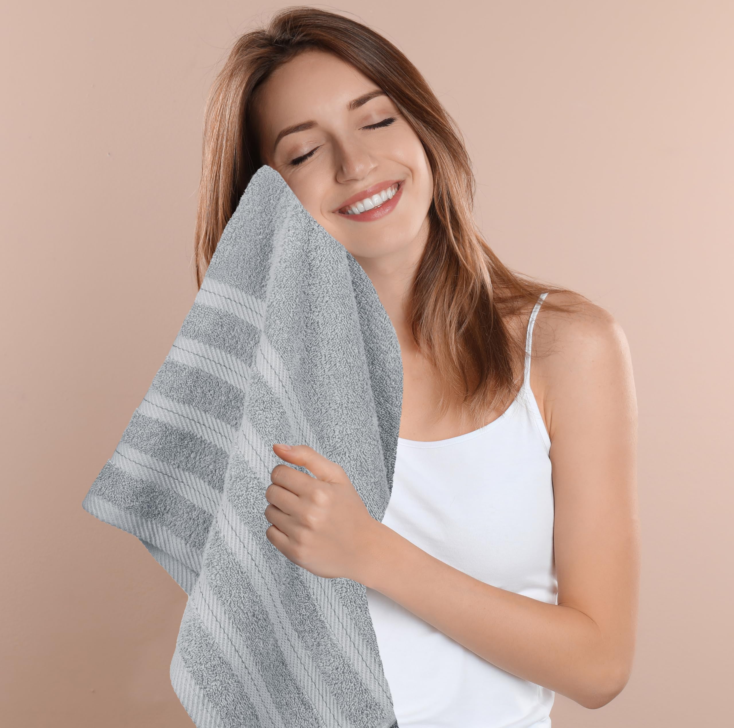 Utopia Towels Juego de 4 Toallas de baño extragrandes, (30 x 60 Pulgadas), 100% algodón Hilado en Anillo, 500 g/m², Ligeras y Altamente absorbentes, Toallas de Secado rápido