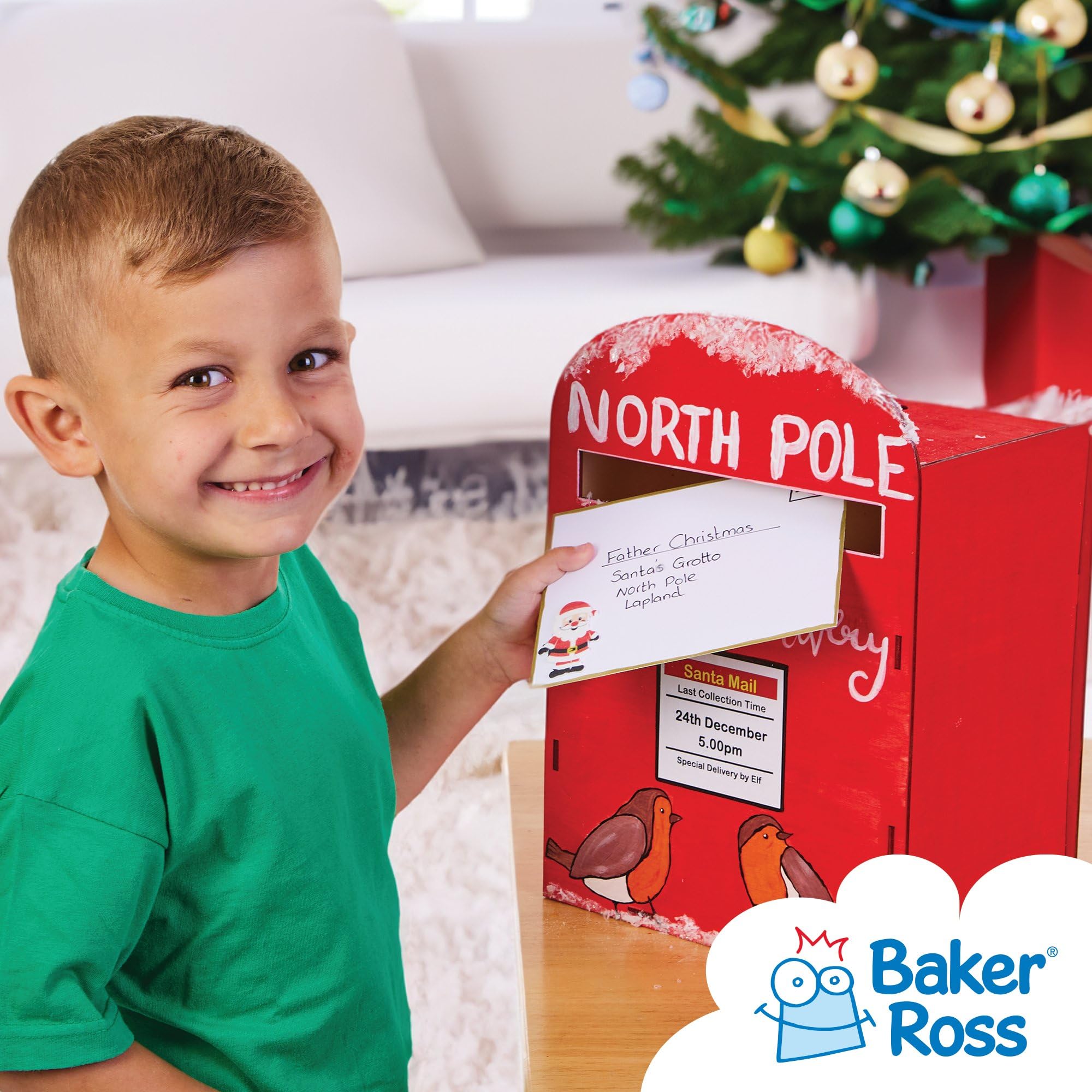 Amazon.com: Baker Ross FX846 Letter Box Kit - 1 Kit DIY Wooden