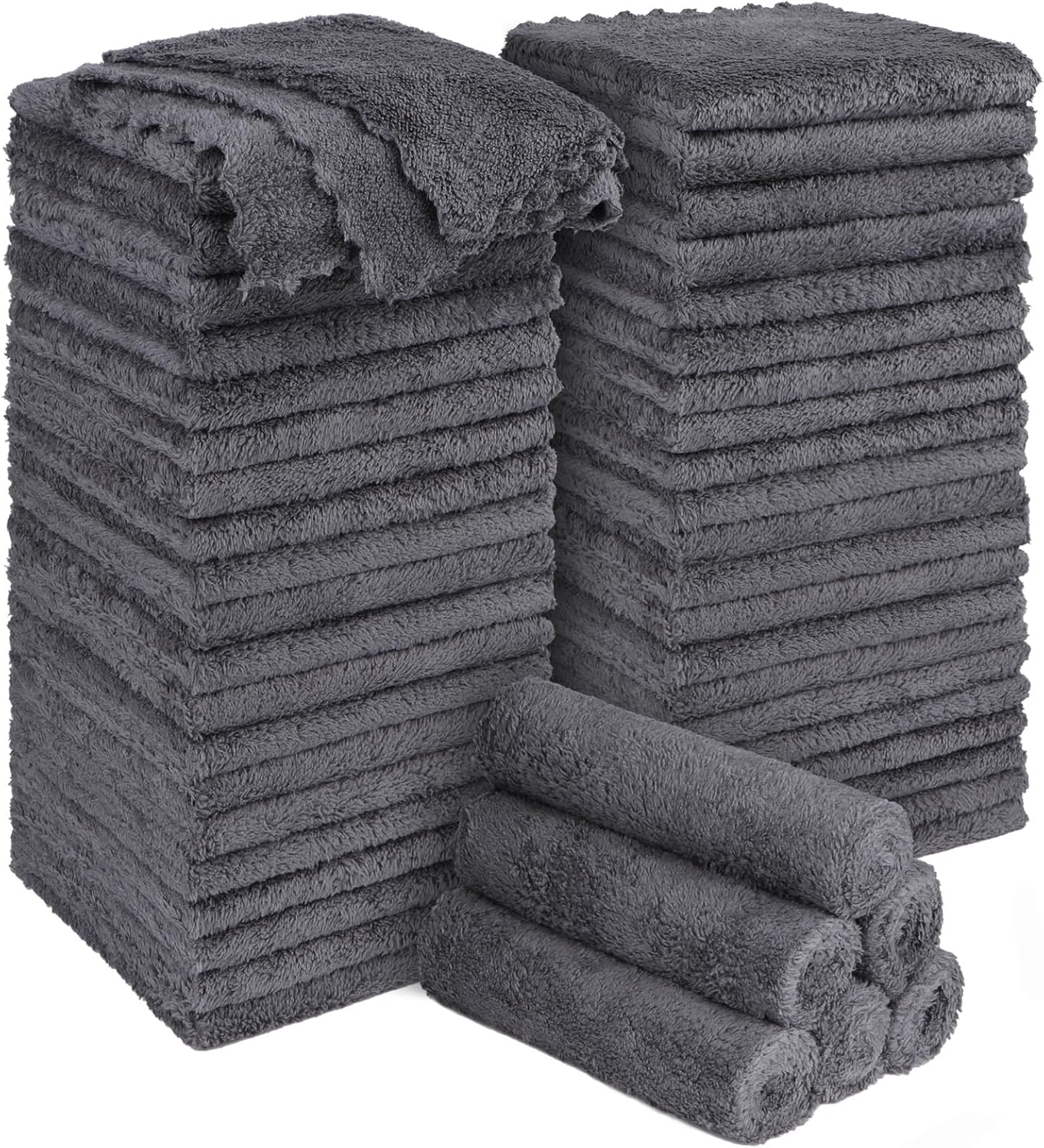 Orighty Makeup Remover Cloths, Cleansing, Reusable, Soft & Washable Coral Fleece Microfiber Washcloths/Towel for Face, Eye, Lips, Pack of 48, 12 x 12 inch (Grey) Orighty Makeup Remover Cloths, Cleansing, Reusable, Soft & Washable Coral Fleece Microfiber Washcloths/Towel for Face, Eye, Lips, Pack of 48, 12 x 12 inch (Grey)