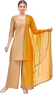 Studio Shringaar Women's Net Embroidered Full Size Dupatta (42" X 2.50 Meters)