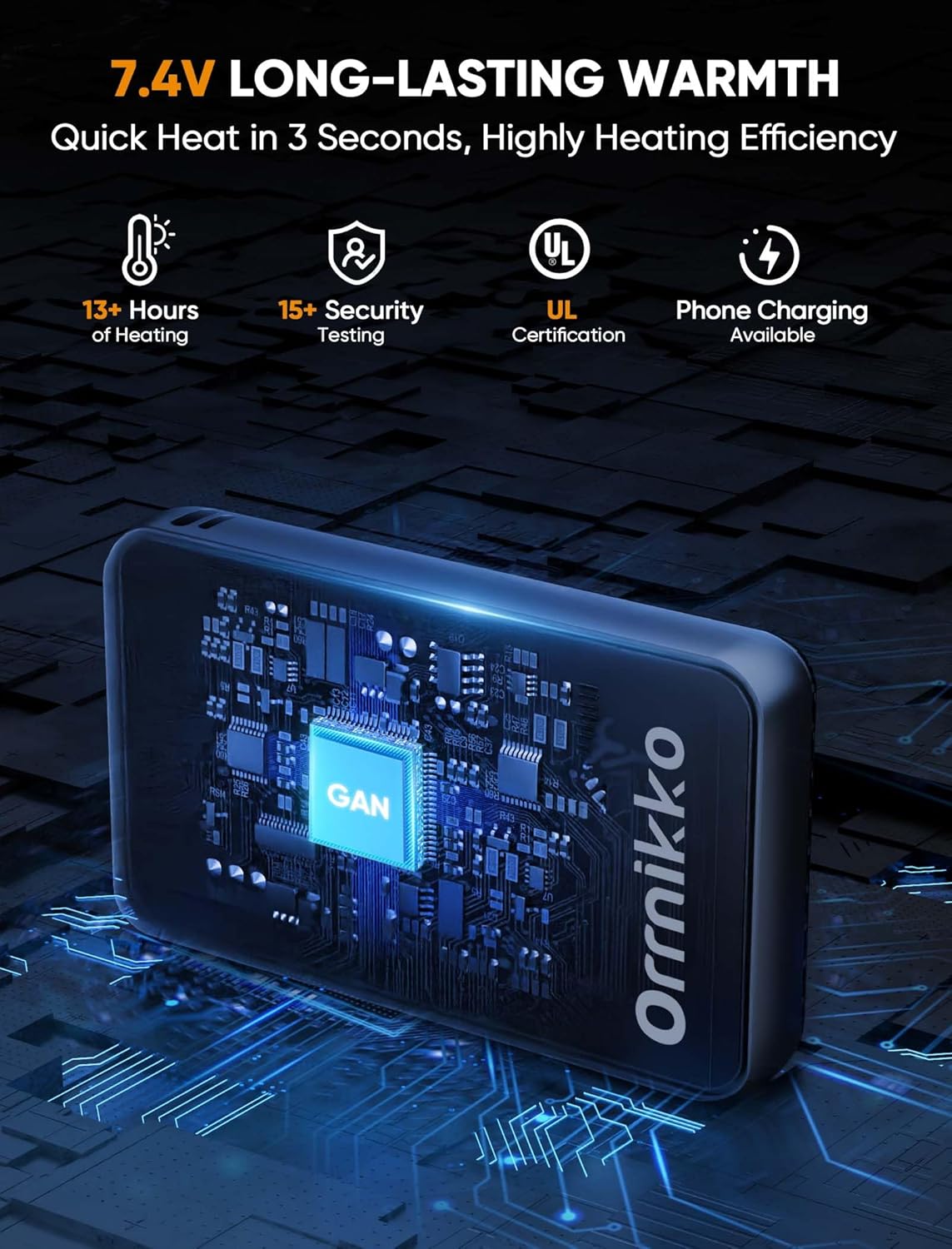 Kids Heated Jacket with Battery Pack - 7.4V Rechargeable Boys Girls Lightweight Electric Heated Coat Winter - Image 6