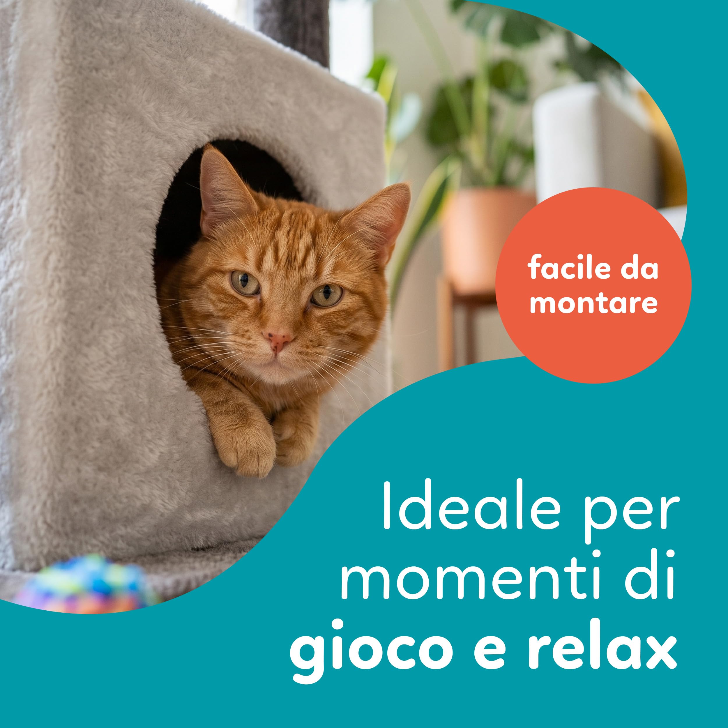 Aqpet Tiragraffi XXL 140 cm In corda di Sisal con Doppia Cuccia e piattaforma per il massimo divertimento del tuo gatto