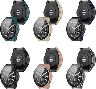 [6-Pack] Senter Case Built in Tempered Glass Screentector for xiaomi Watch S1 Smartwatch,Hard PC Case Ultra-Thin Bumper Overalltective Cover for xiaomi Watch S1