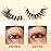 Brown Lashes Strip Natural Looking Cat Eye Eyelashes Wispy Fluffy Clear Band Pack 8 Pairs
