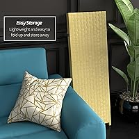 Vista 26 de Pantalla plegable de fibra tejida corta de 4 pies - Crema - 4 paneles