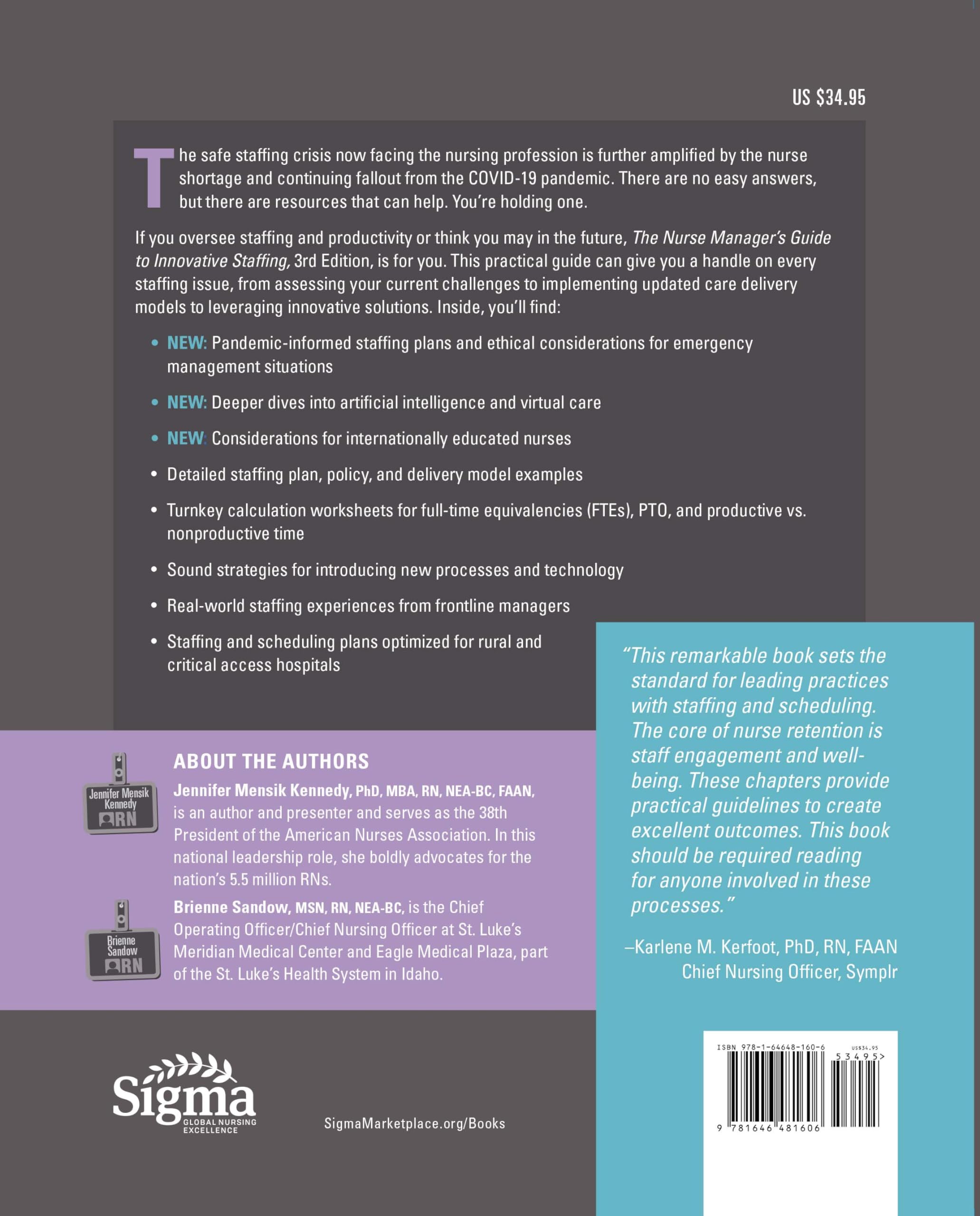 The Nurse Manager’s Guide to Innovative Staffing, 3rd Ed.