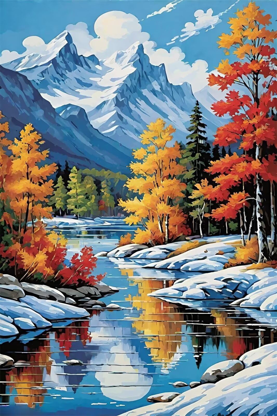 Puzzle 3000 sztuk krajobraz śnieżna góra, puzzle niemożliwe, łamigłówki, łamigłówki, gry logiczne dla całej rodziny, puzzle dla dorosłych 3000 sztuk 122 x 81 cm
