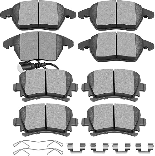 Miniatura 1 de SCITOO - Juego de 8 pastillas de freno de cerámica, para Audi A3, A3, Quattro, TT, TT Quattro, para VW CC, Eos, Golf, GTI, Jetta, Passat, Passat CC,