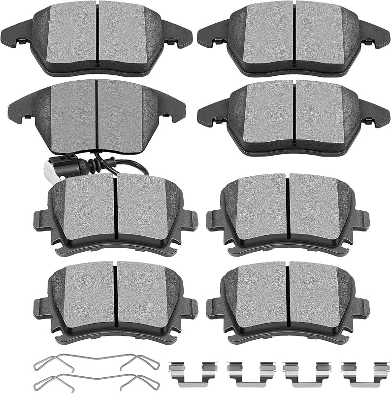 Pastilhas de freio dianteiras e traseiras SCITOO D1107 D1108 para Audi A3 – Kit com 8 unidades
