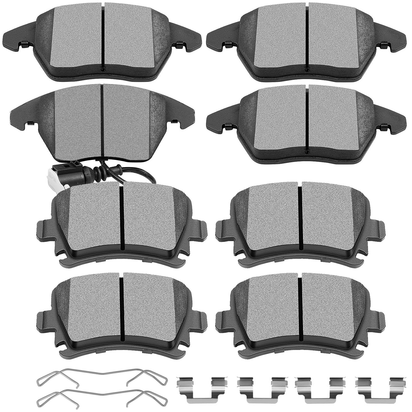 SCITOO D1107 D1108 Front Ceramic &amp; Ceramic Brake Pad Sets For Audi For A3|For A3 Quattro|For TT|For TT Quattro,For Volkswagen For CC|For Eos|For Golf|For GTI|For Jetta|For Jetta|For Passat|For Rabbit