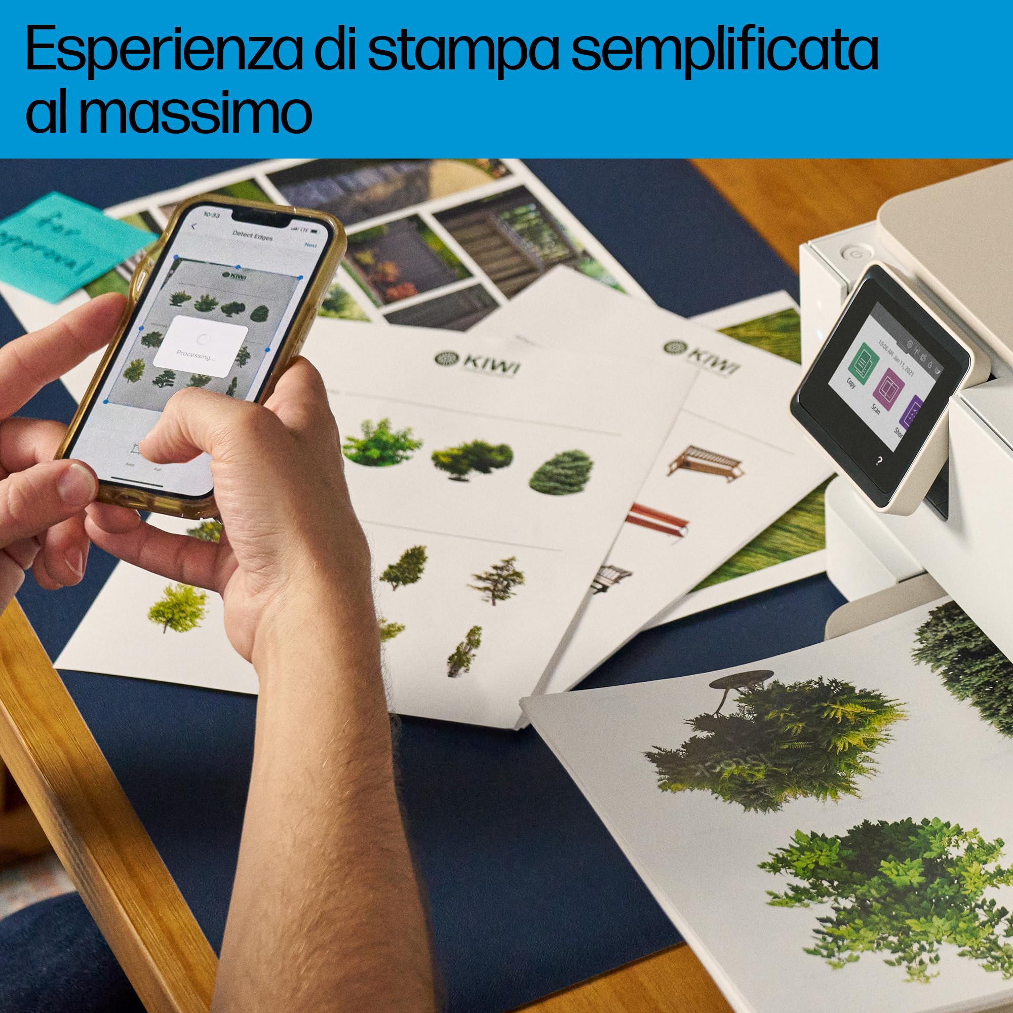 HP Envy Inspire 7924e 349W0B, Stampante Multifunzione a Getto d'Inchiostro A4 a Colori, Fronte/Retro Automatico, 22 ppm, Wi-Fi, Smart, 3 mesi di Instant Ink inclusi, Tortora