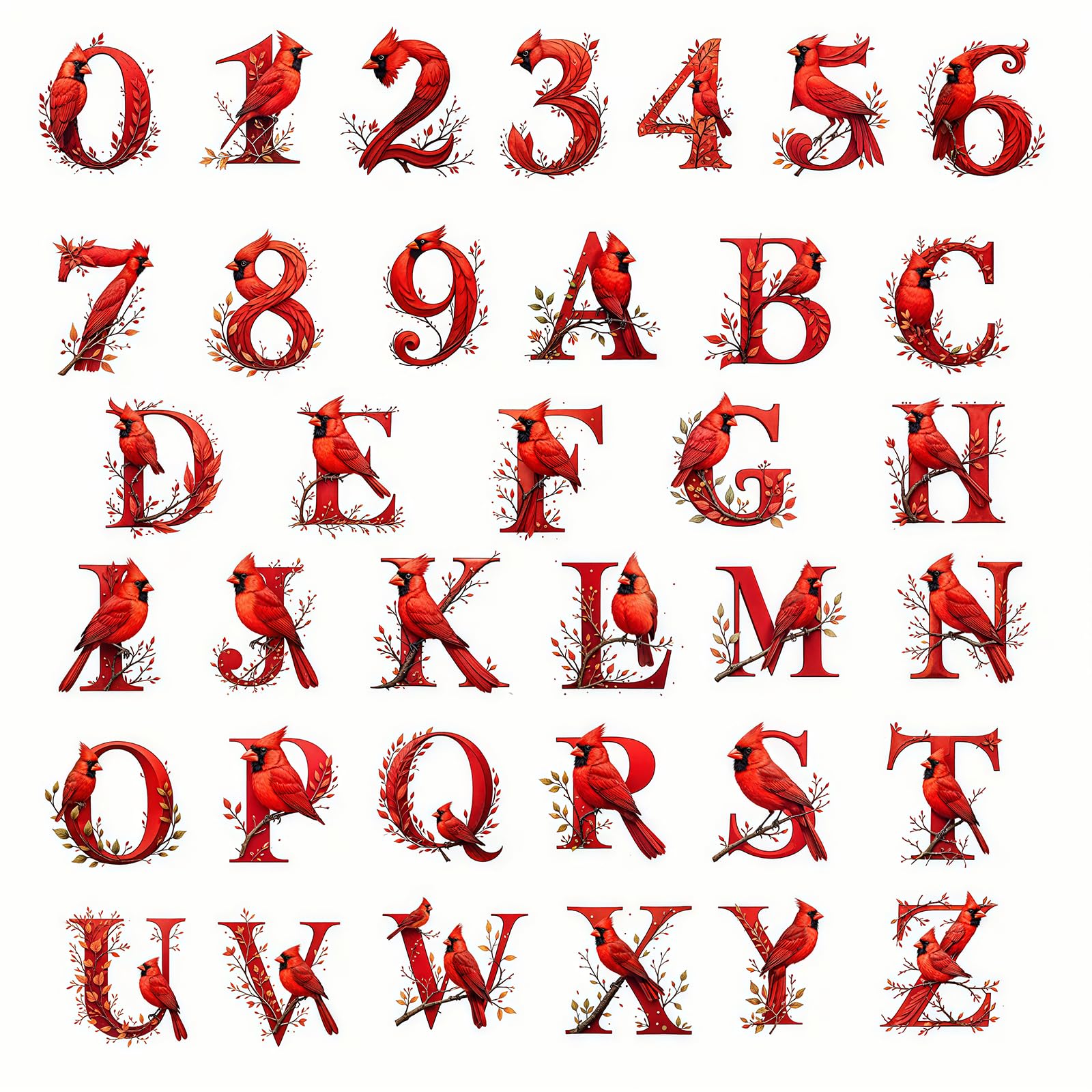 Yqtwlkjic Multicolor Merry Christmas Bird Alphabet Branch Uv Dtf Cup Wraps Transfer Waterproof Sticker For Glass Cups Furniture Craft Diy Crafts，Rub On Transfer Stickers For Diy Water Bottle Laptop Decal Wood Car