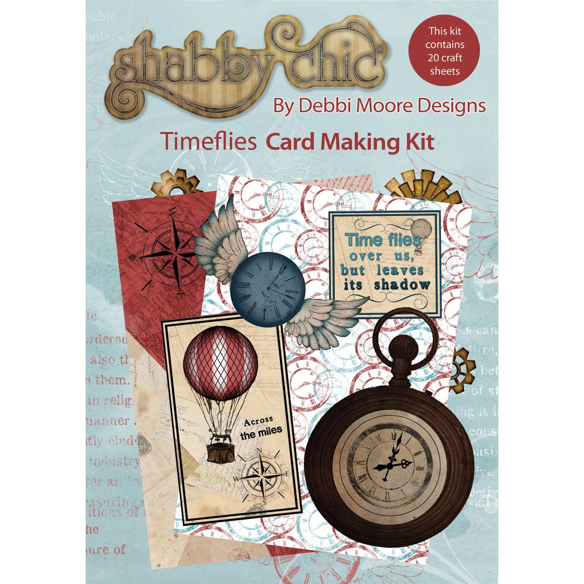Debbi Moore Shabby Chic Card Kit-Time Flies