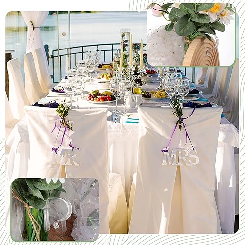 Miniatura 4 de Paquete de 24 clips de banco de iglesia para bodas, ganchos de plástico transparente y resistente, decoración de flores para decoración de pasillo,